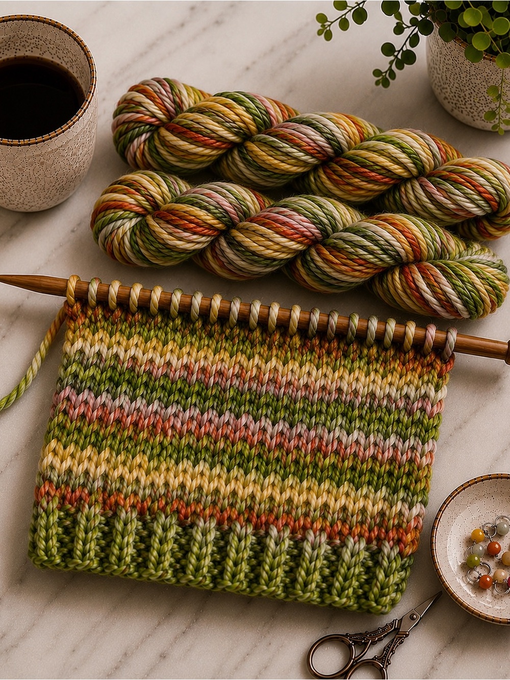Urth Yarns Koozoo Hand-Dyed Bulky Merino Wool Yarn – Colorway 7013 – Lot of 2